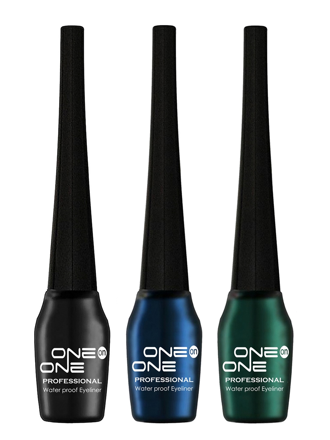 

ONE on ONE Set of 3 Professional Waterproof Liquid Eyeliner, Black