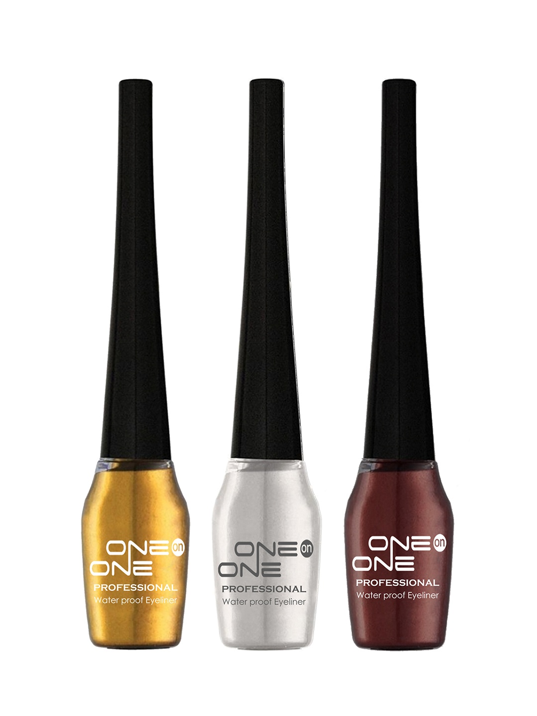 

ONE on ONE Set of 3 Professional Waterproof Liquid Eyeliner, Gold