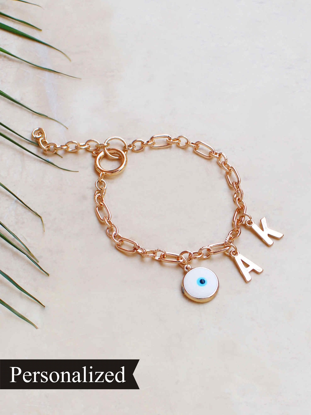 

Runway Ritual Women Gold-Toned & Off White Gold-Plated Charm Bracelet
