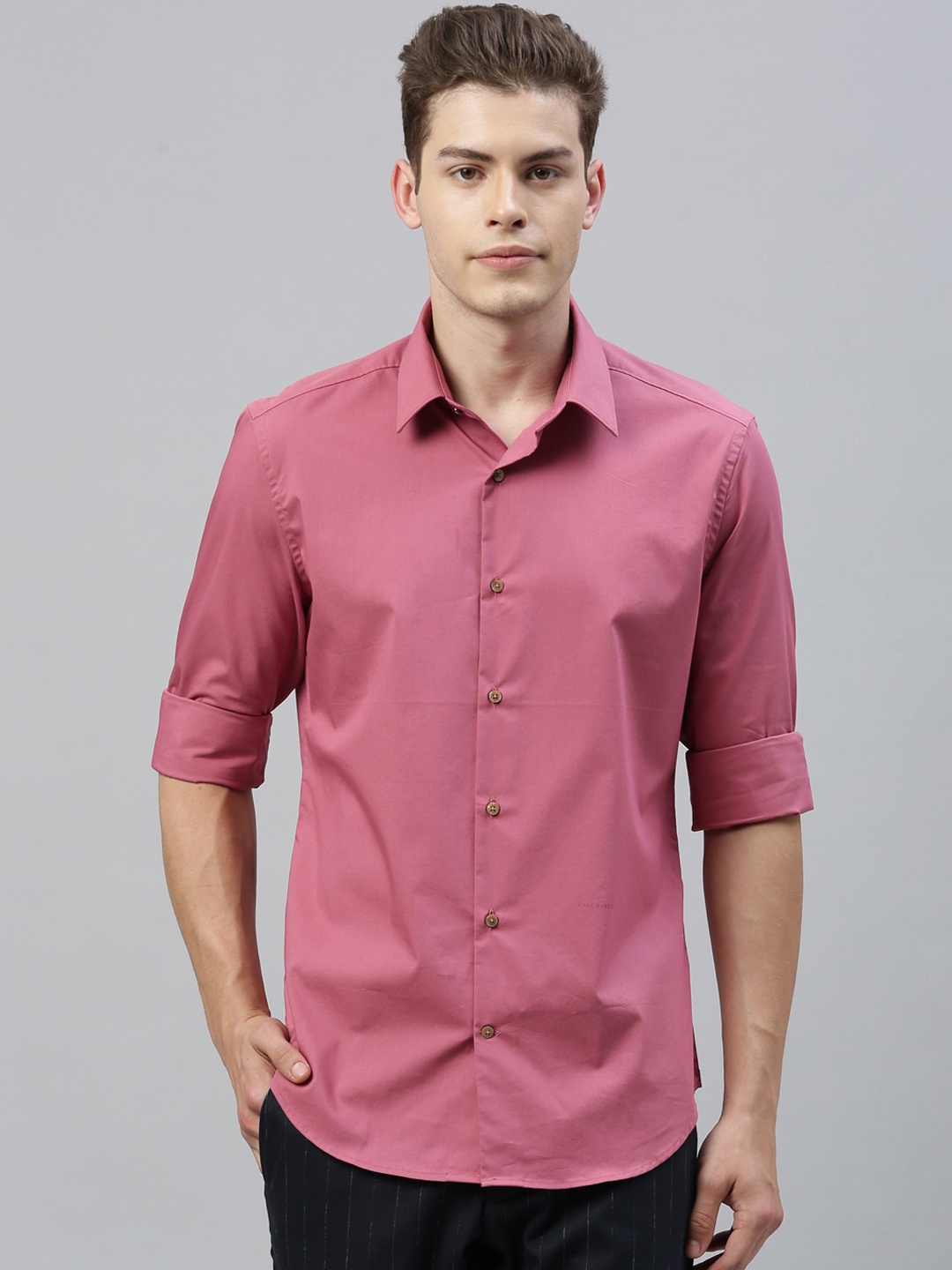 

RARE RABBIT Men Dence Regular Fit Shirt, Pink