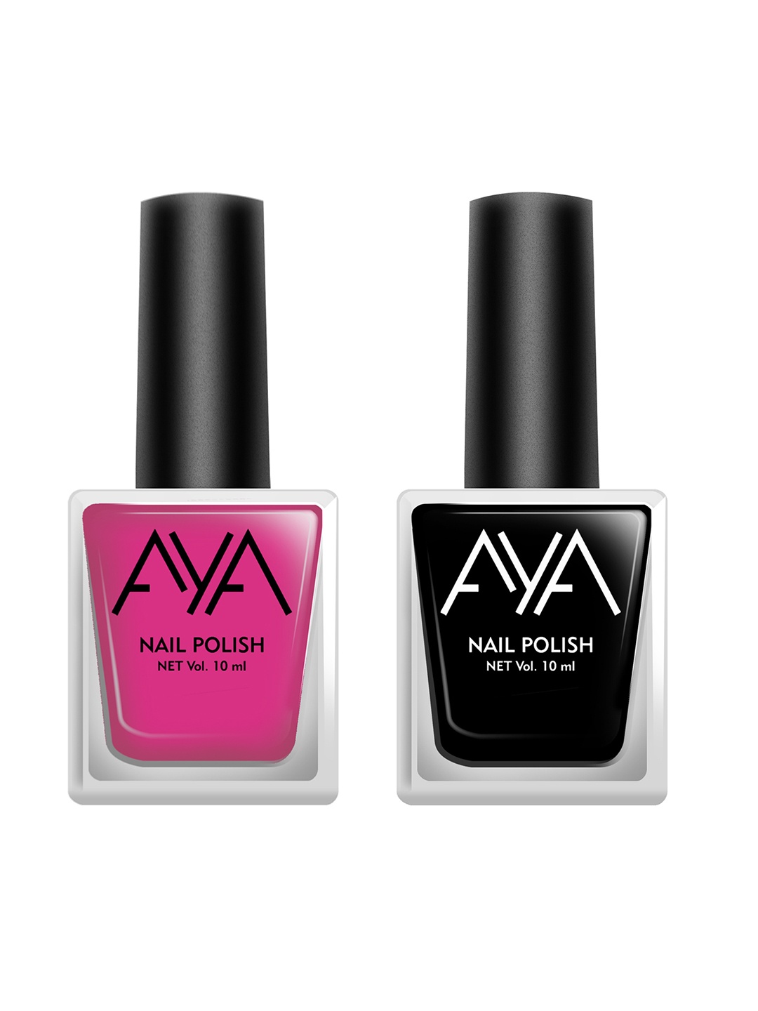 

AYA Women Set of 2 Nail Polish, Black