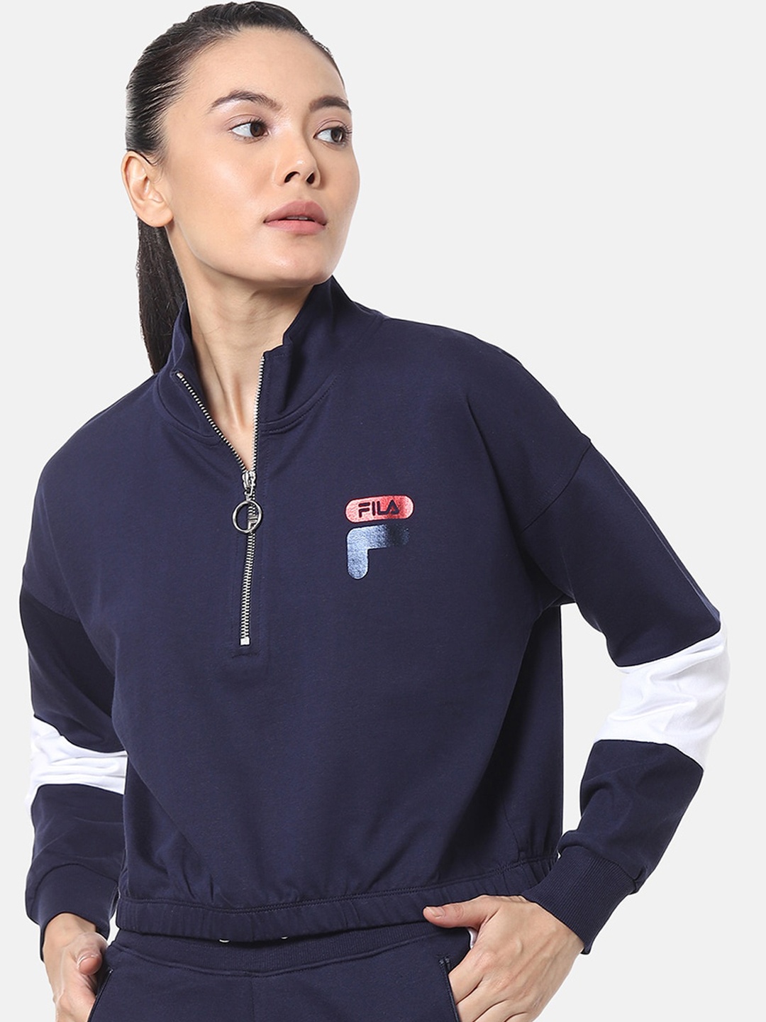 

FILA Women Navy Blue Sweatshirt