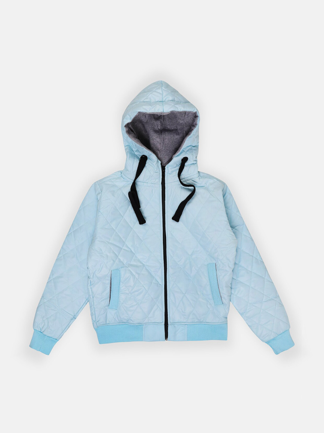

Instafab Boys Blue Checked Windcheater Quilted Jacket
