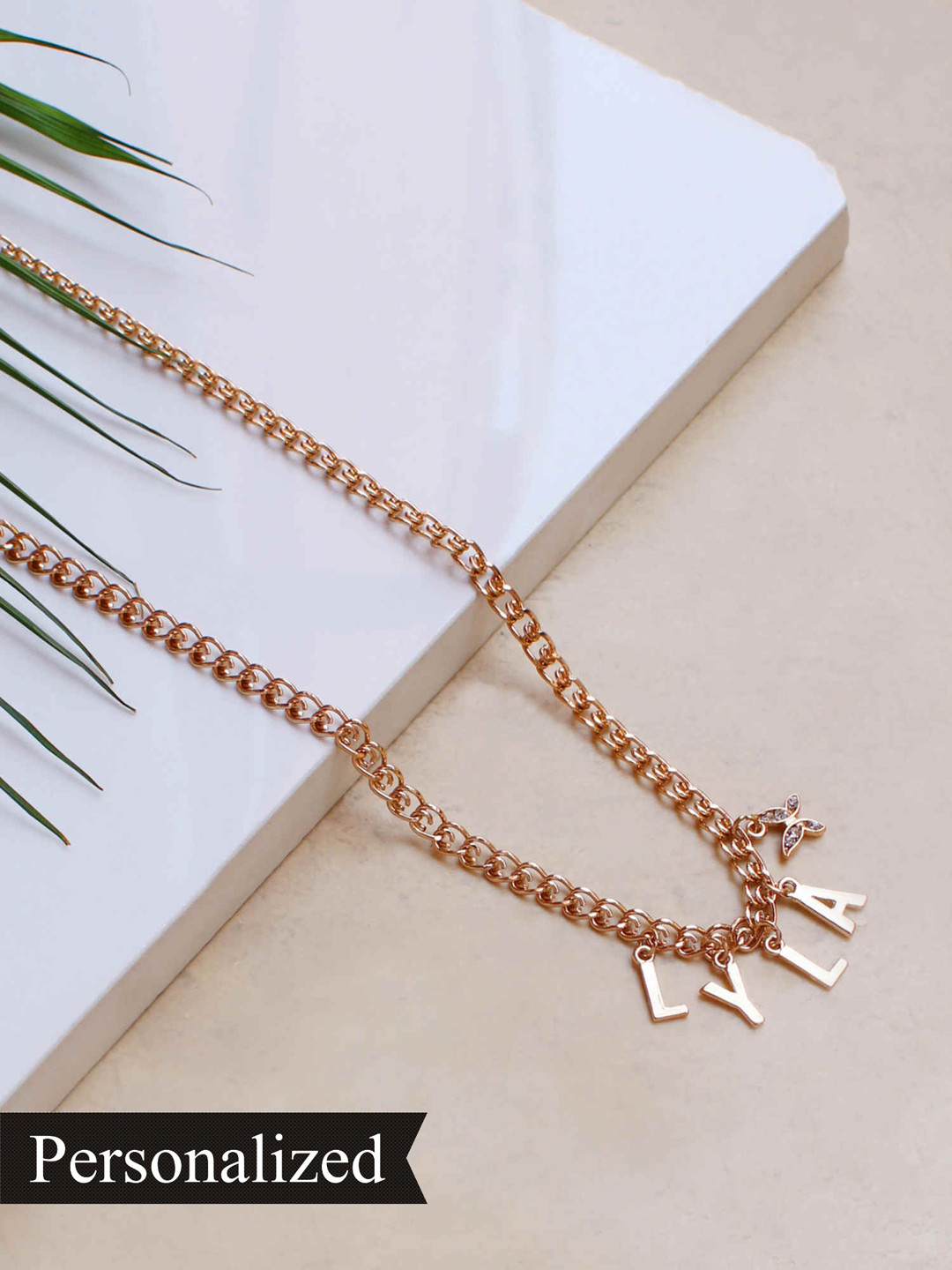 

Runway Ritual Gold-Toned & Gold-Plated Adjustable Name Necklace