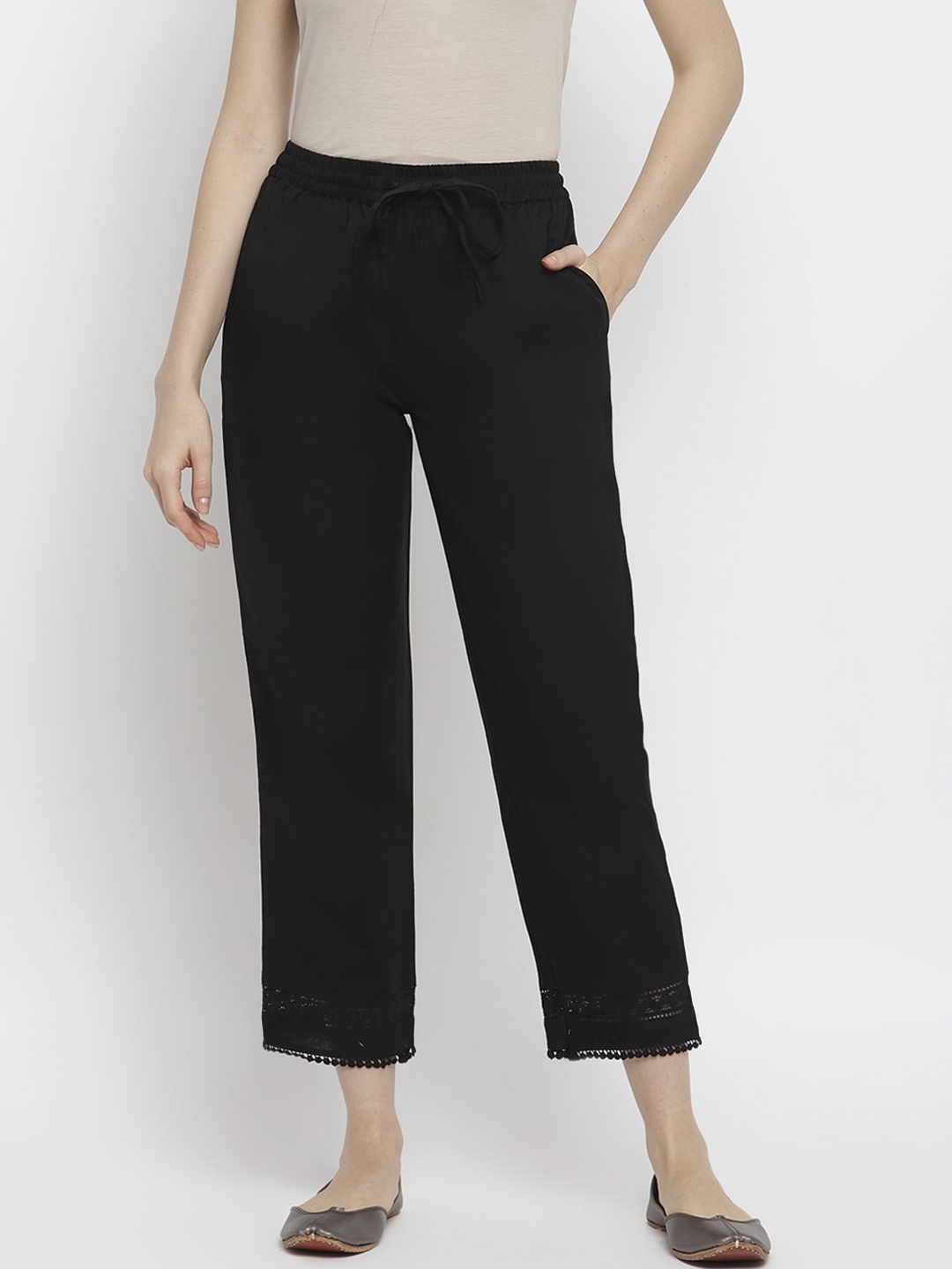 

IMARA Women Black Trousers