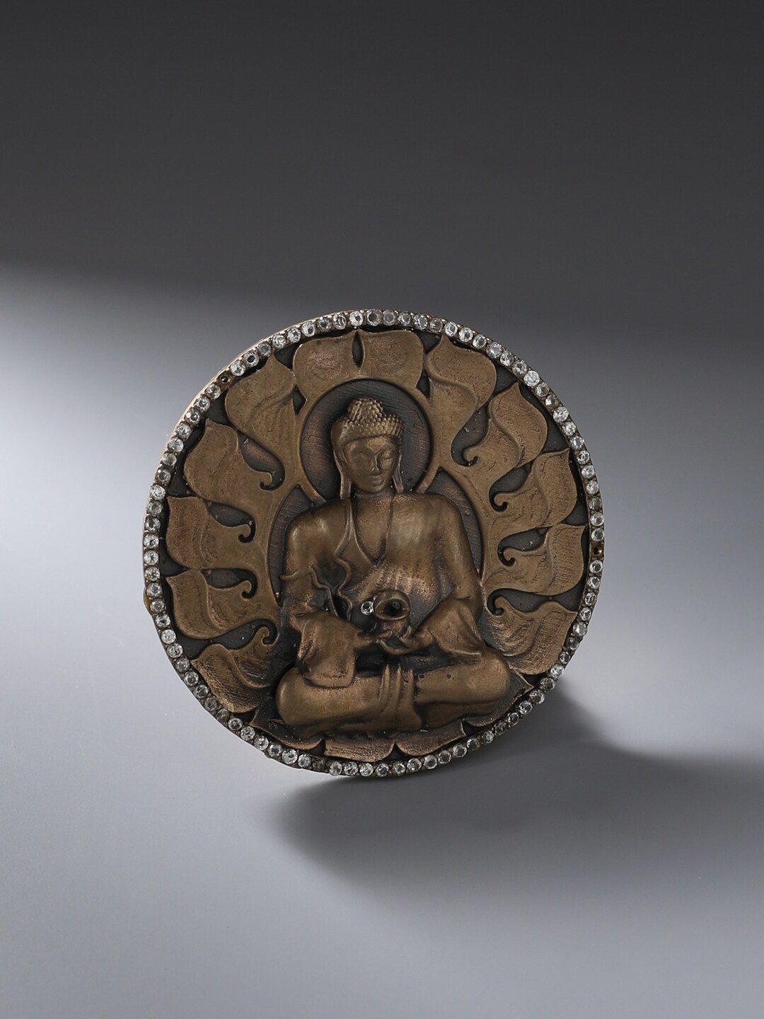 

COSA NOSTRAA Men Antique Gold-Toned Buddha Myth Brooch