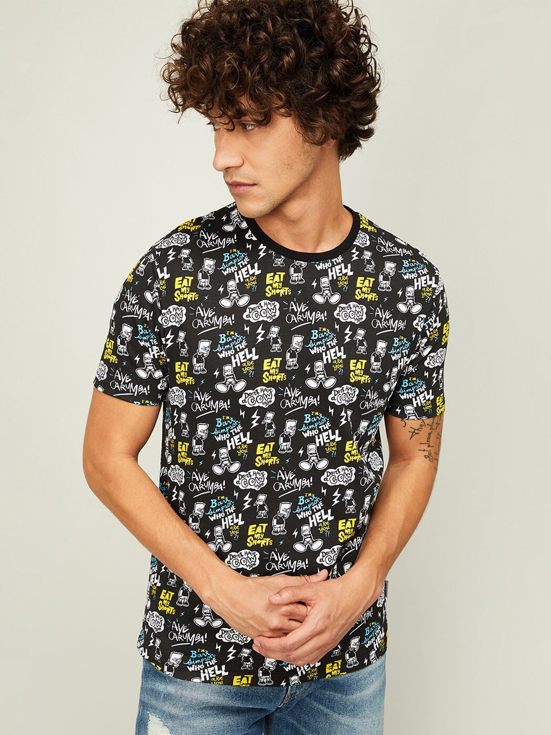 

Fame Forever by Lifestyle Men Black Printed T-shirt