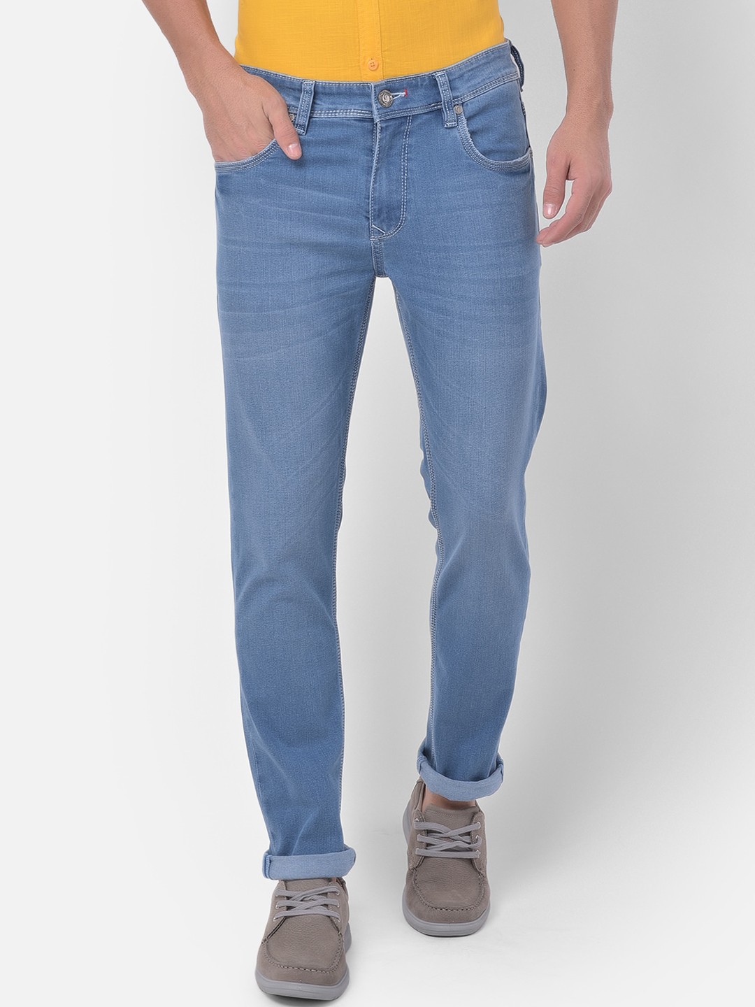 

Canary London Men Blue Slim Fit Low-Rise Light Fade Jeans