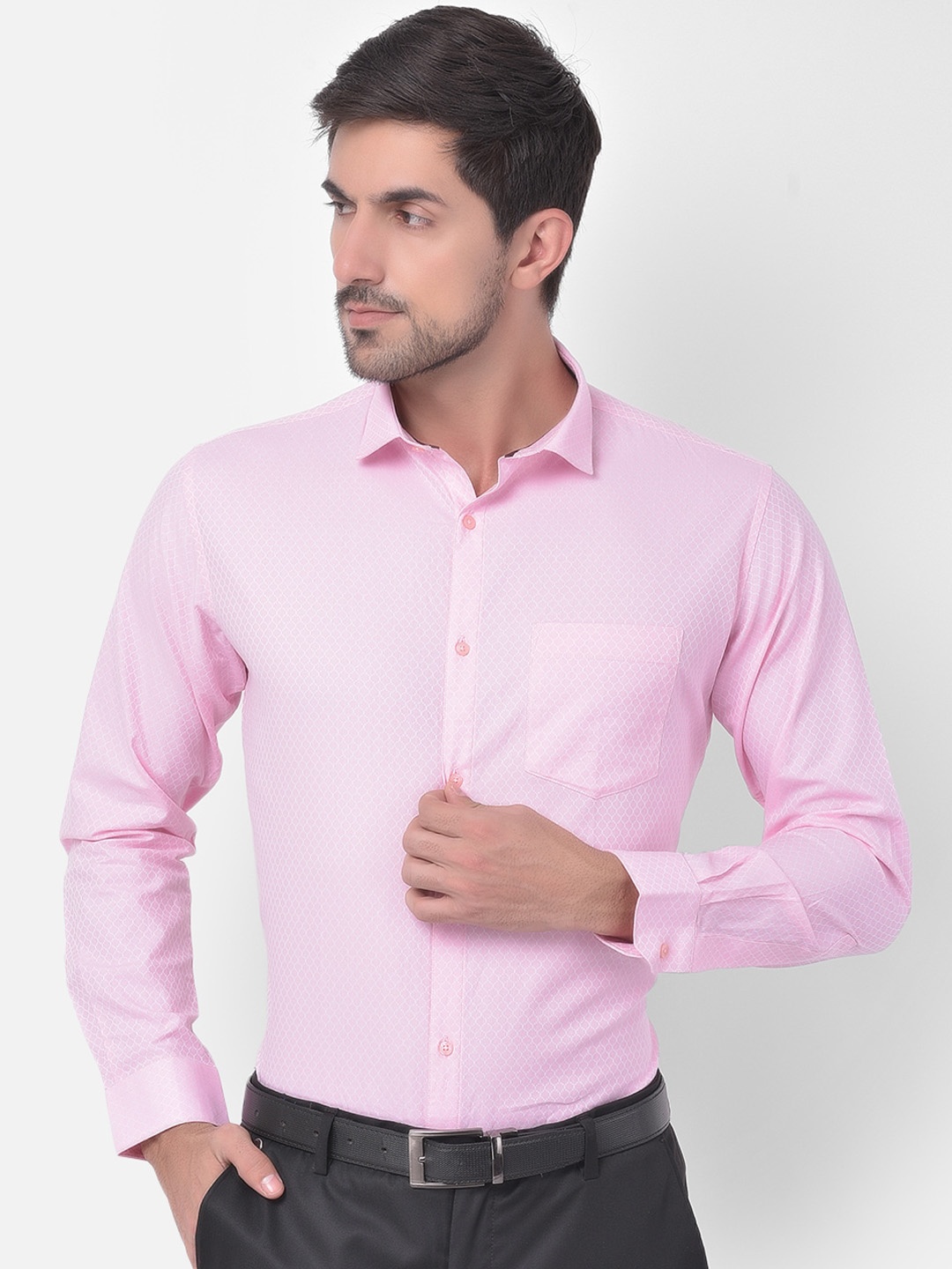 

Canary London Men Pink Smart Slim Fit Formal Shirt