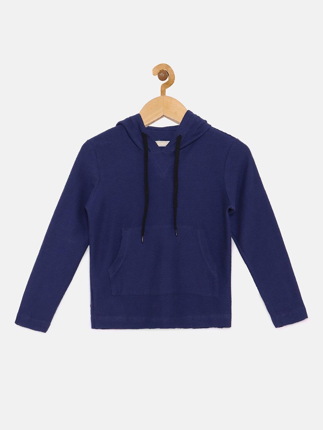 

Instafab Boys Navy Blue Hooded Sweatshirt