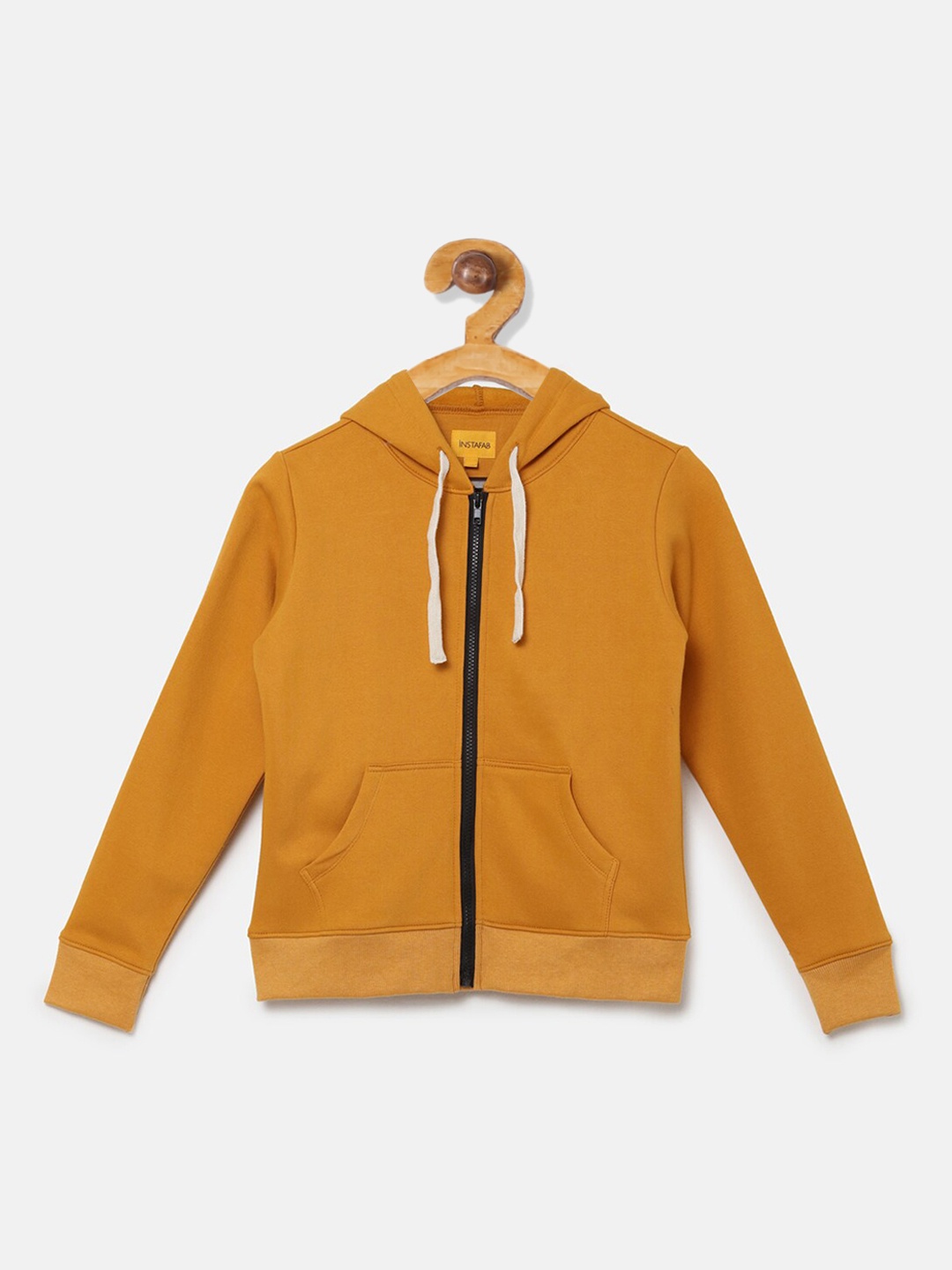 

Instafab Boys Mustard Hooded Sweatshirt