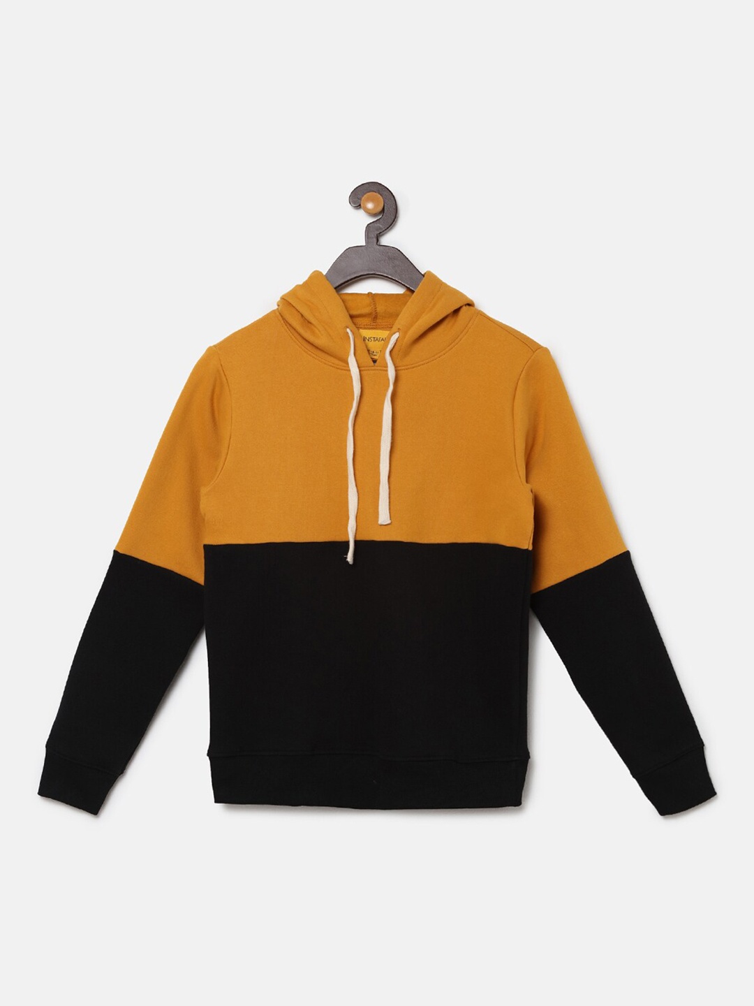 

Instafab Boys Mustard & Black Colourblocked Sweatshirt