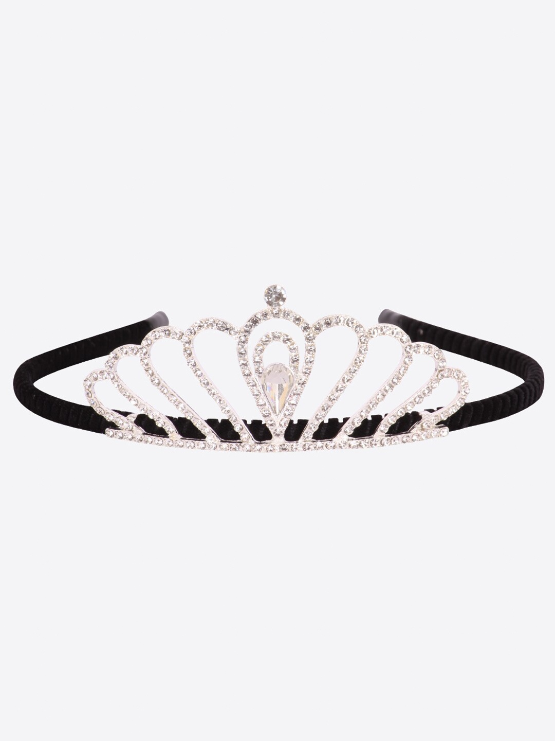 

CUTECUMBER Girls Black & Silver-Toned Hairband