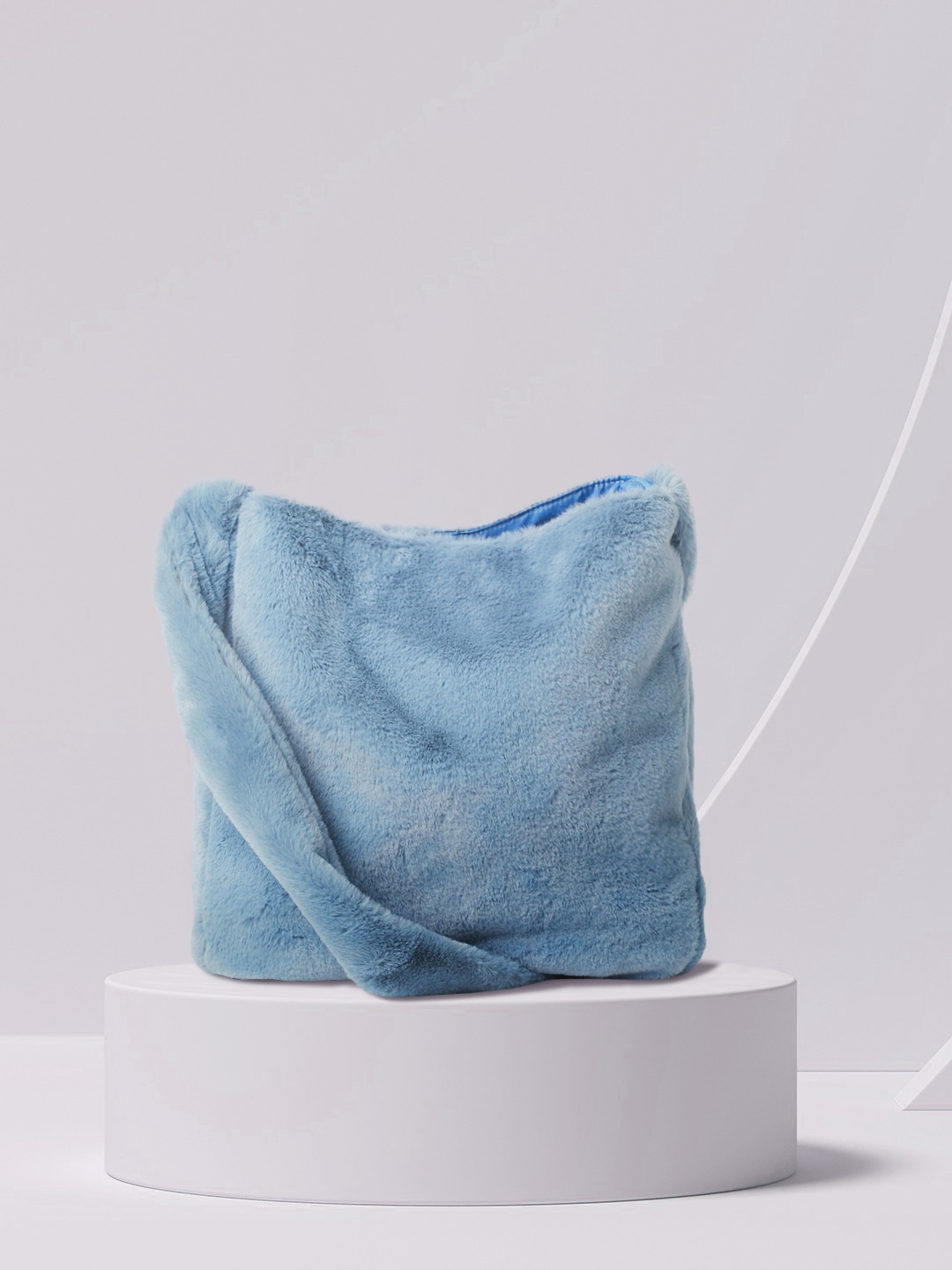 

H&M Blue Faux Fur Shoulder Bag