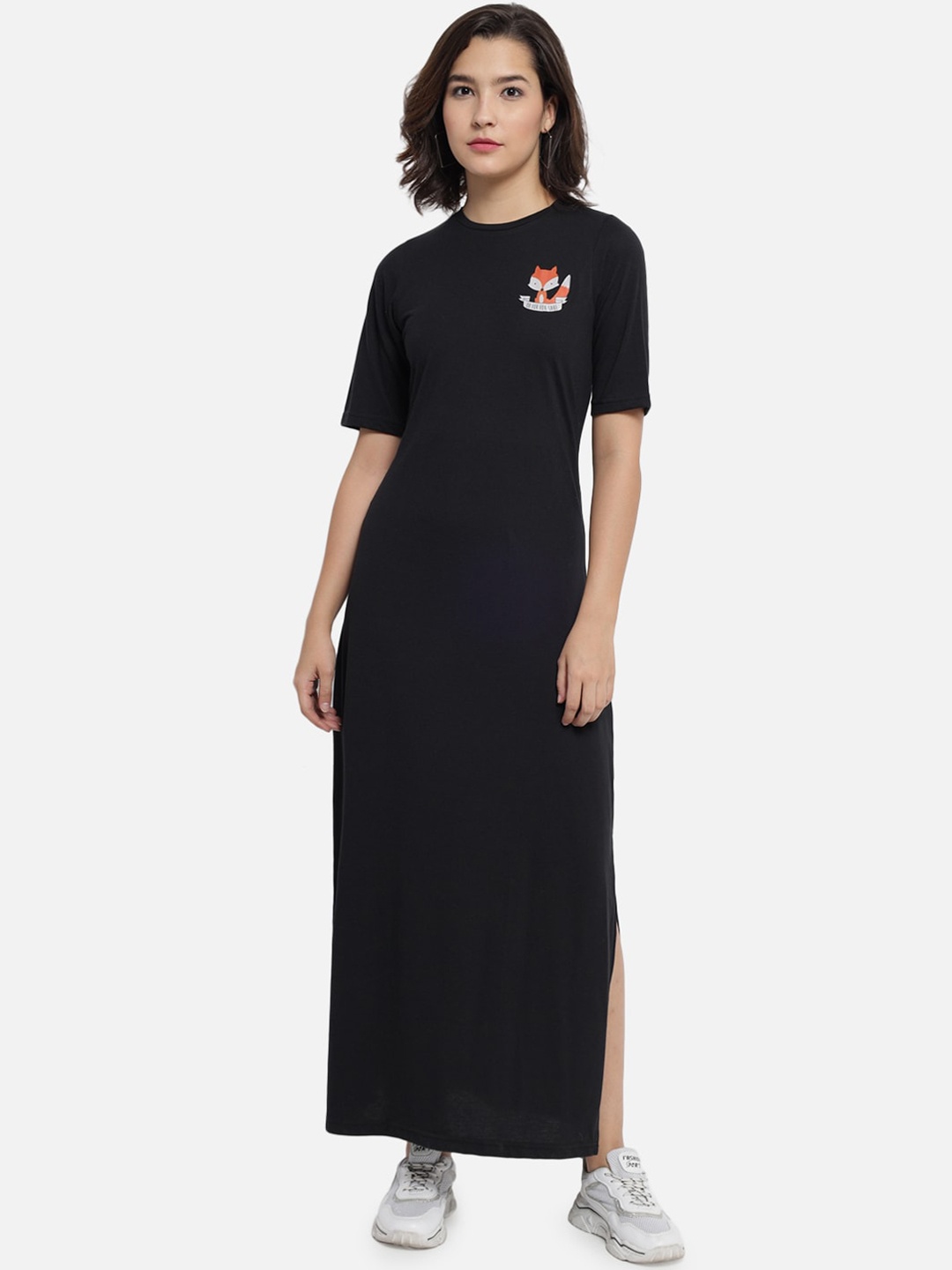 

Trend Arrest Black T-shirt Maxi Dress