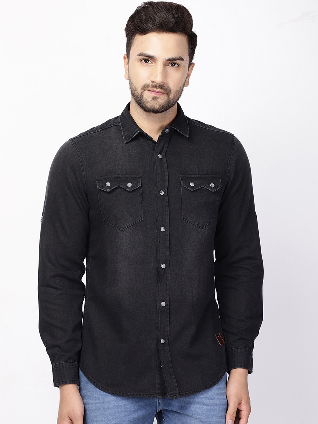 

Blackberrys Men Black Slim Fit Casual Shirt