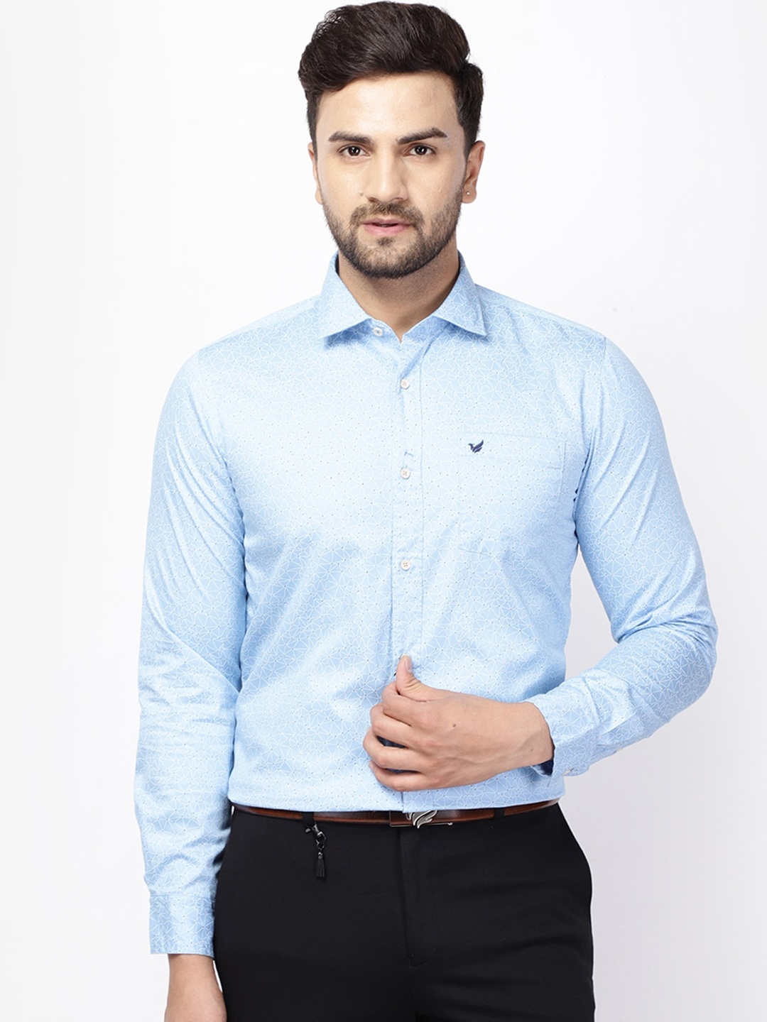 

Blackberrys Men Blue India Slim Fit Printed Casual Shirt
