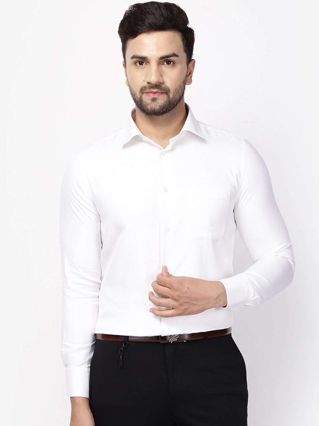 

Blackberrys Men Off White India Slim Fit Casual Shirt