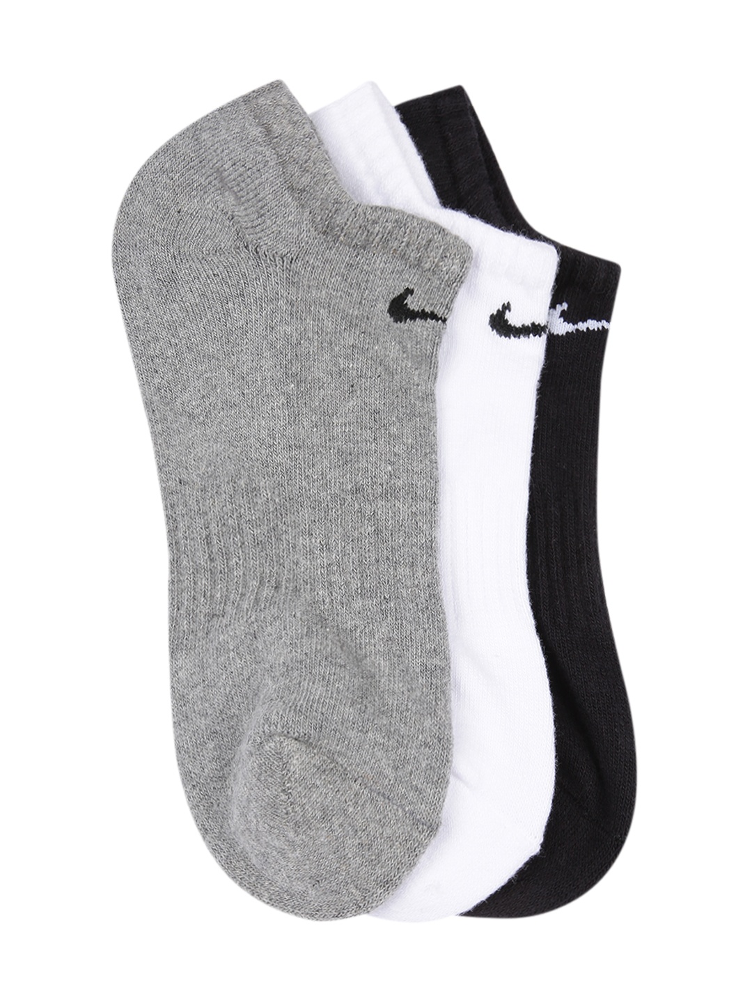 

Nike Unisex Set of 3 Everyday Cushioned Training Ankle-Length Socks, Grey