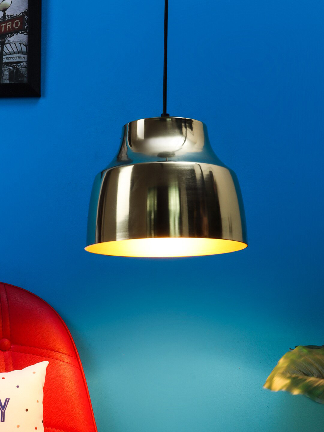 

Aapno Rajasthan Gold-Toned Contemporary Pendant Light