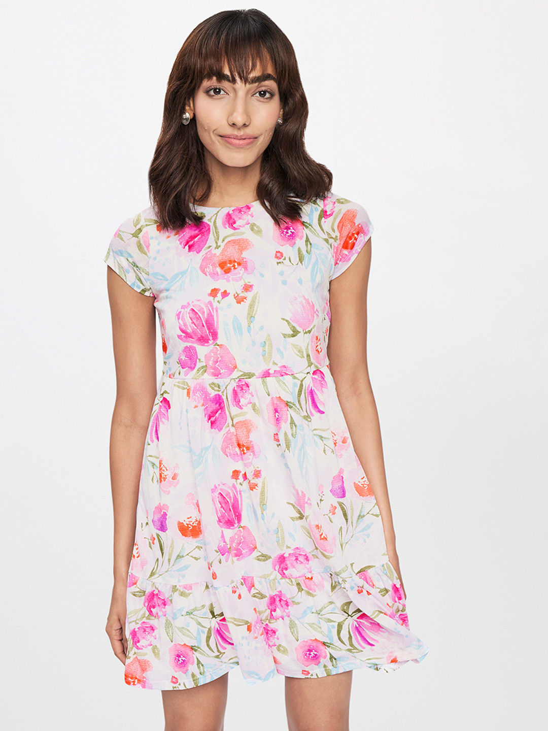 

AND Multicoloured Floral Mini Dress, Multi