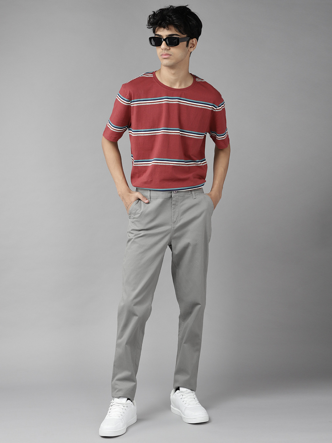 

UTH by Roadster Boys Grey Solid Chinos