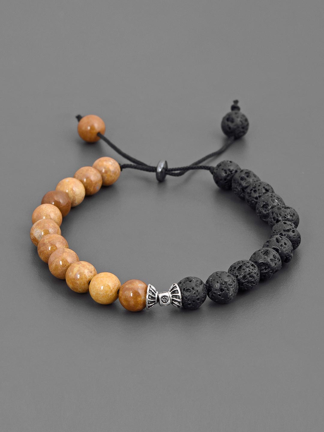 

Tistabene Men Black & Brown Charm Bracelet