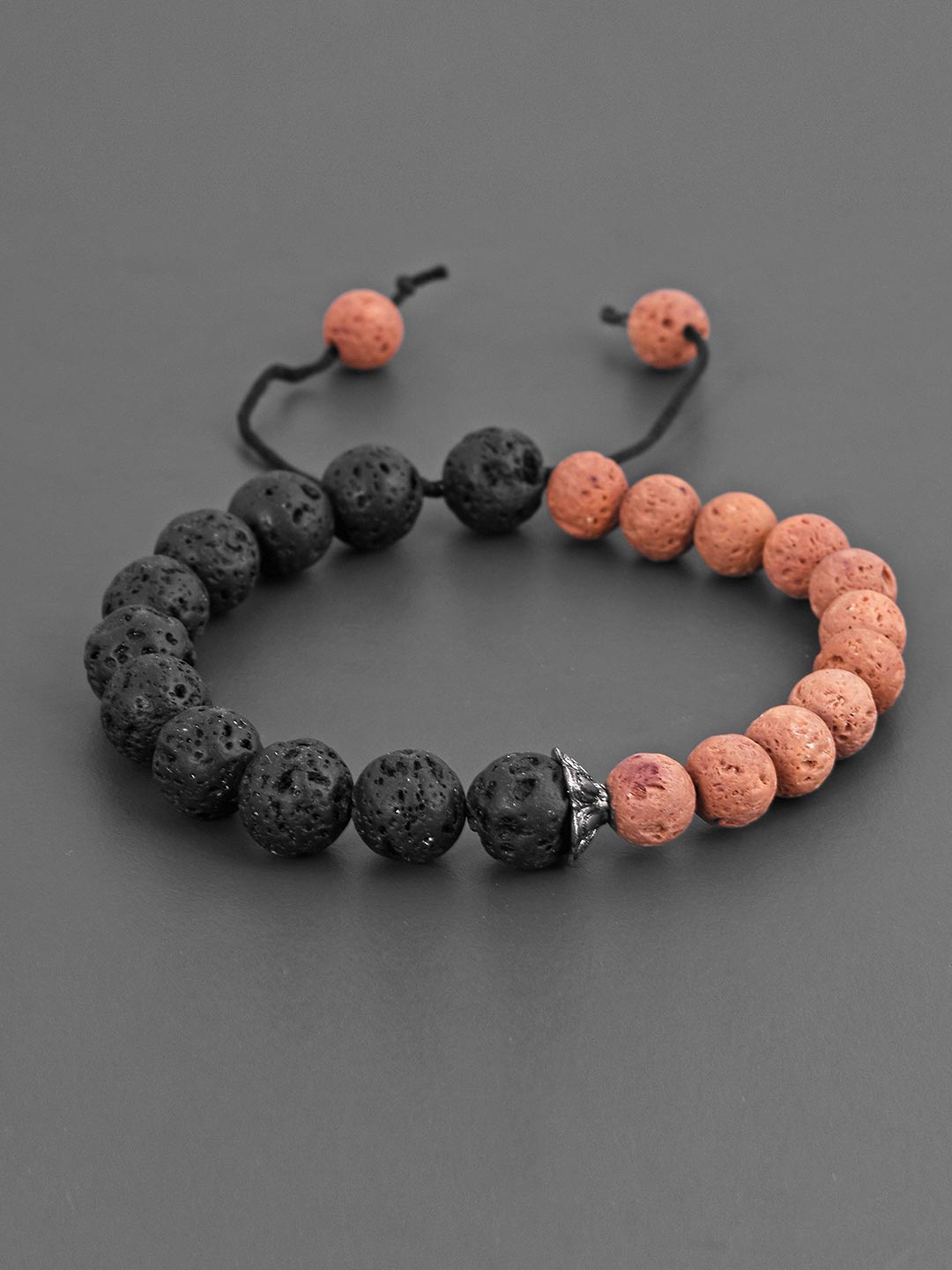 

Tistabene Men Black & Pink Charm Bracelet
