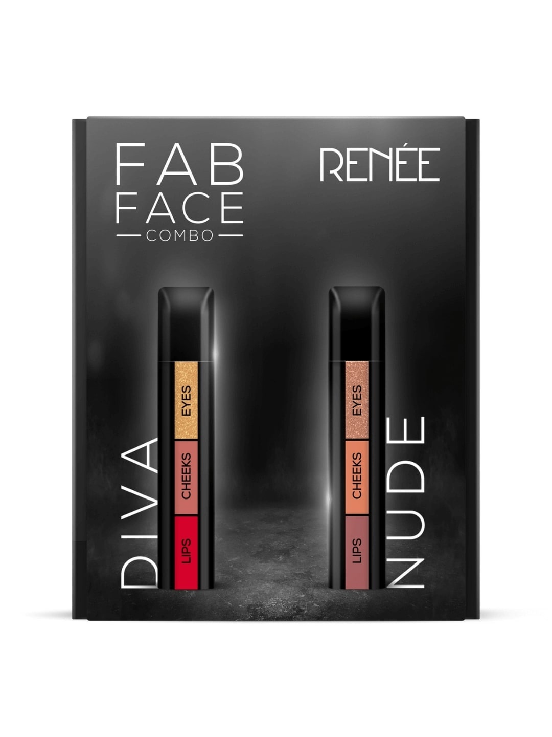 

RENEE Fab Face For Lips Cheeks Eyes Set of Nude Diva, Multi