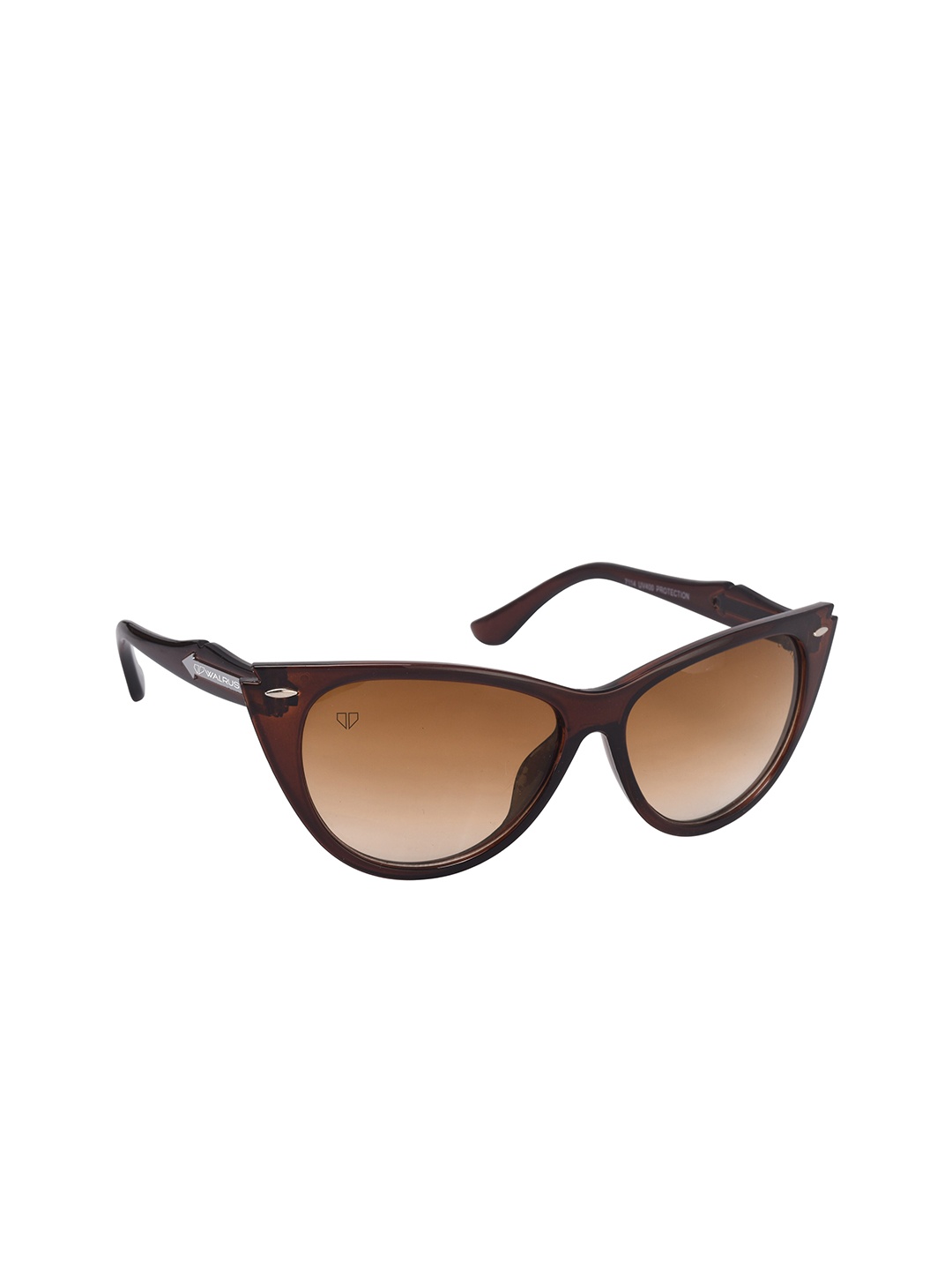 

Walrus Women Brown Lens & Brown Cateye Sunglasses with UV Protected Lens