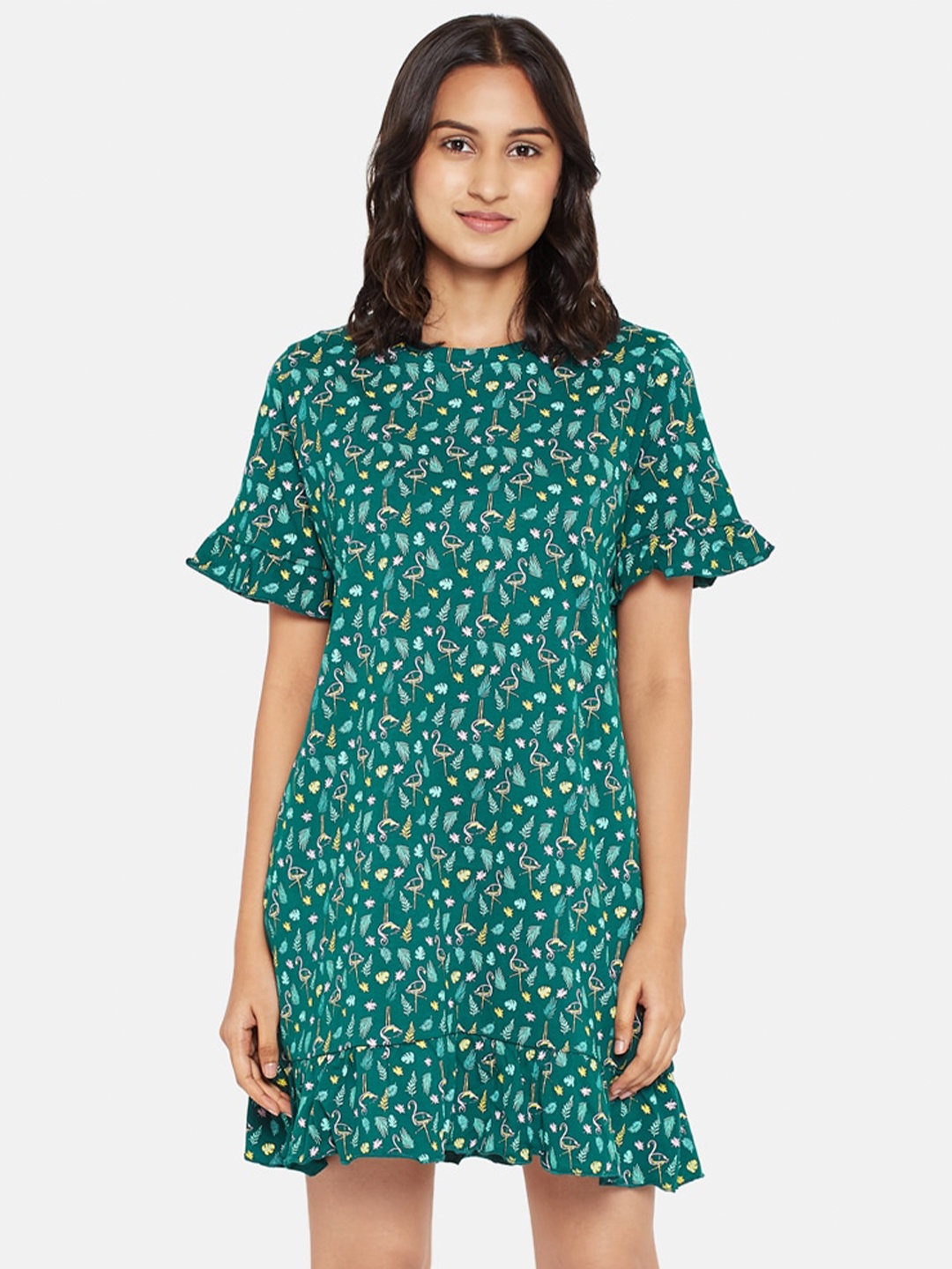 

People Green Printed Nightdress