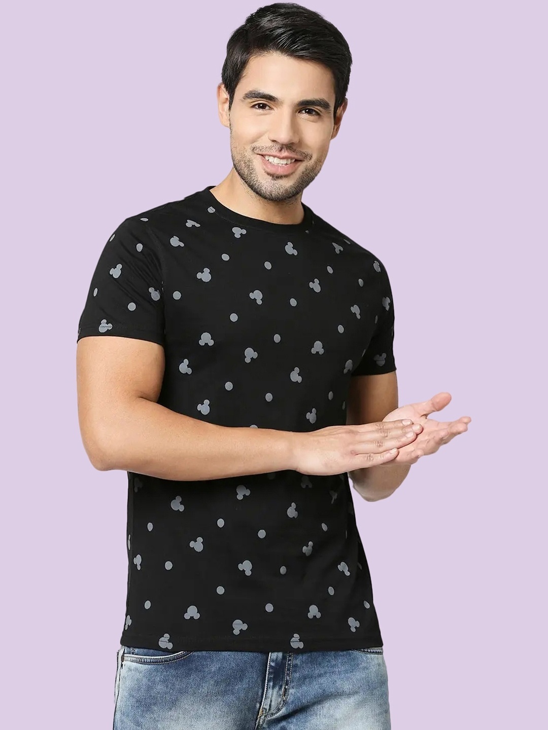 

Bewakoof Men Black Printed T-shirt