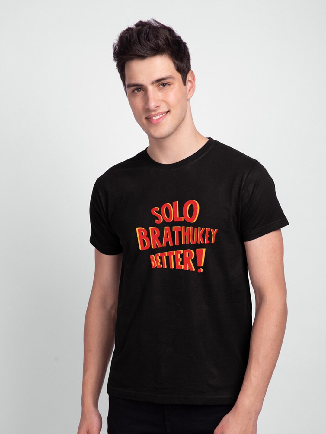 

Bewakoof Men Black Typography Printed T-shirt