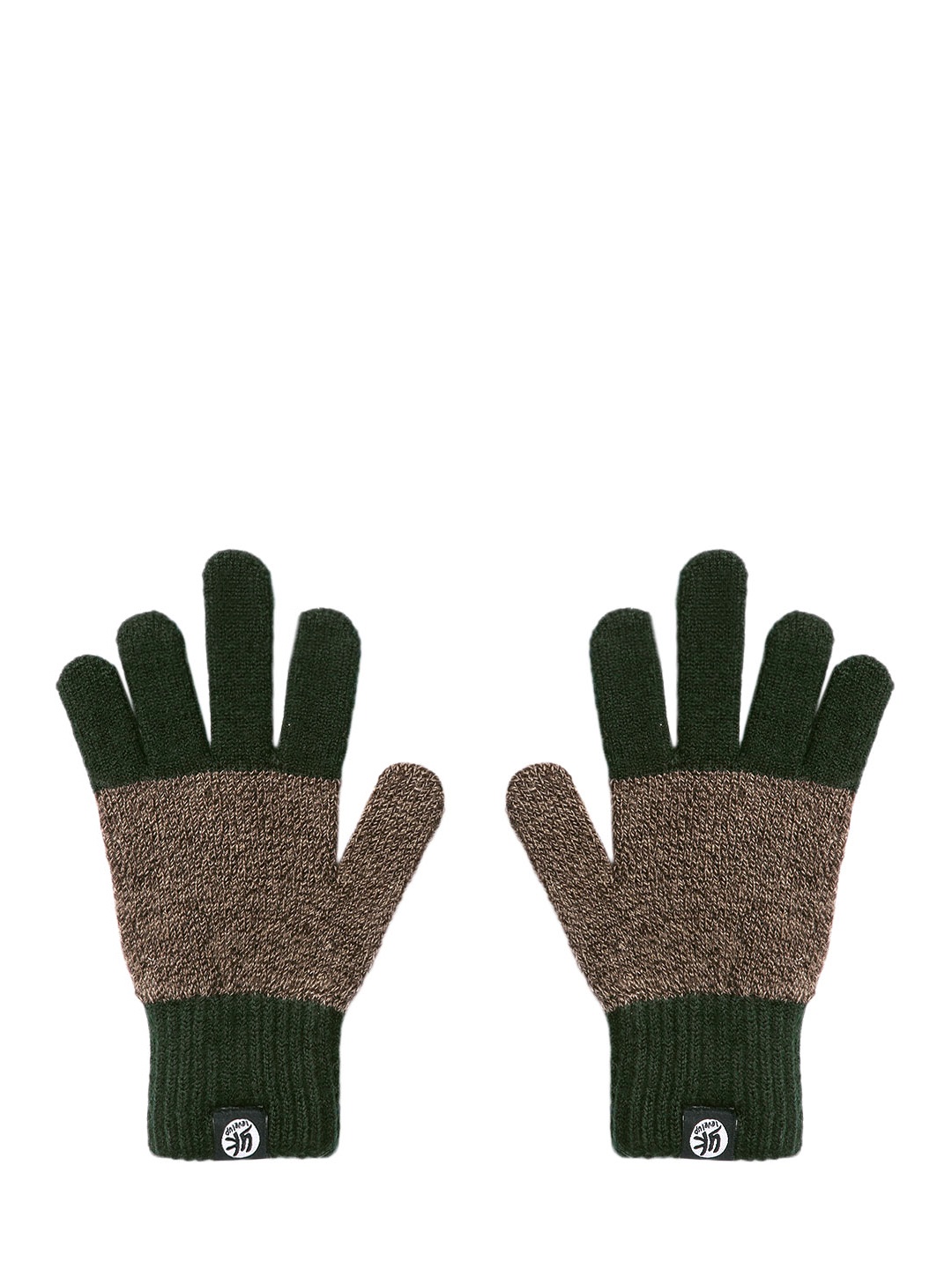 

YK Kids Brown & Olive Green Colourblocked Hand Gloves