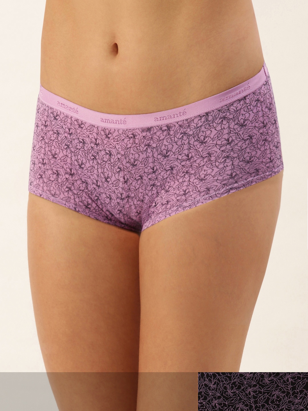 

Amante Women Printed Pack of 2 Low Rise Boyshort Brief - PPK62101, Assorted