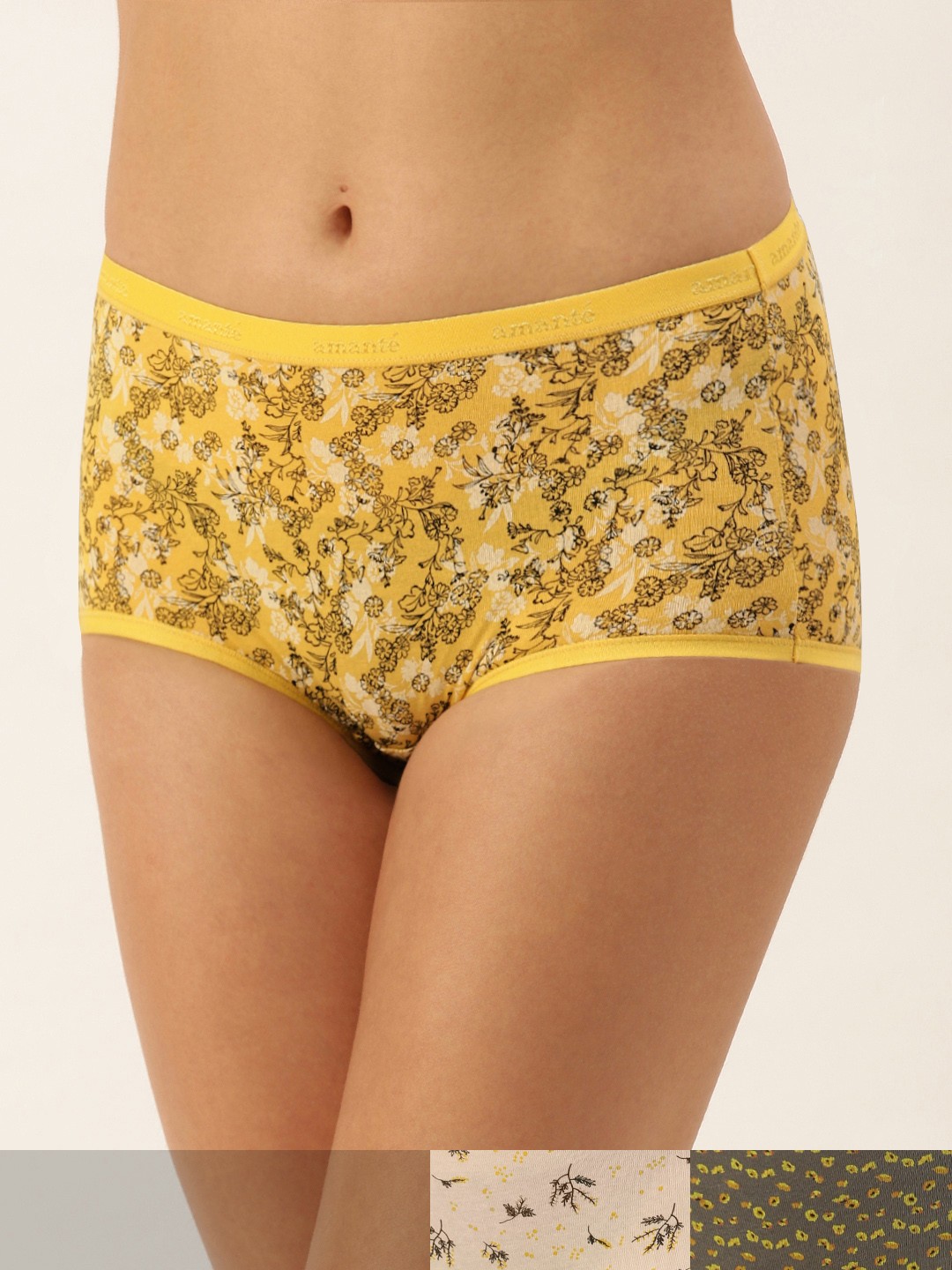 

Amante Women Pack of 3 Printed High Rise High Waist Basic Brief - PPK53101, Assorted