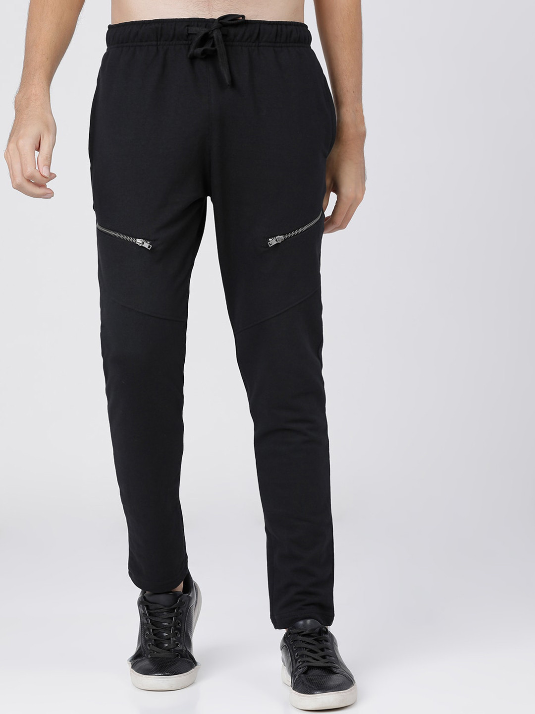 

HIGHLANDER Men Black Solid Slim-Fit Track Pants