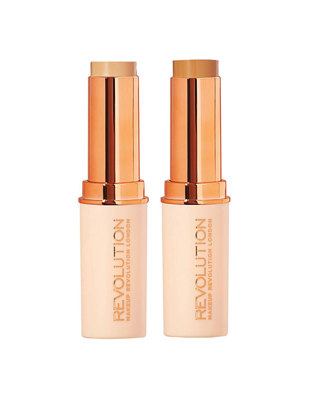 

Makeup Revolution London 2 Fast Base Contour Stick Foundations F 12 & F 9 Worth Rs.1190, Beige