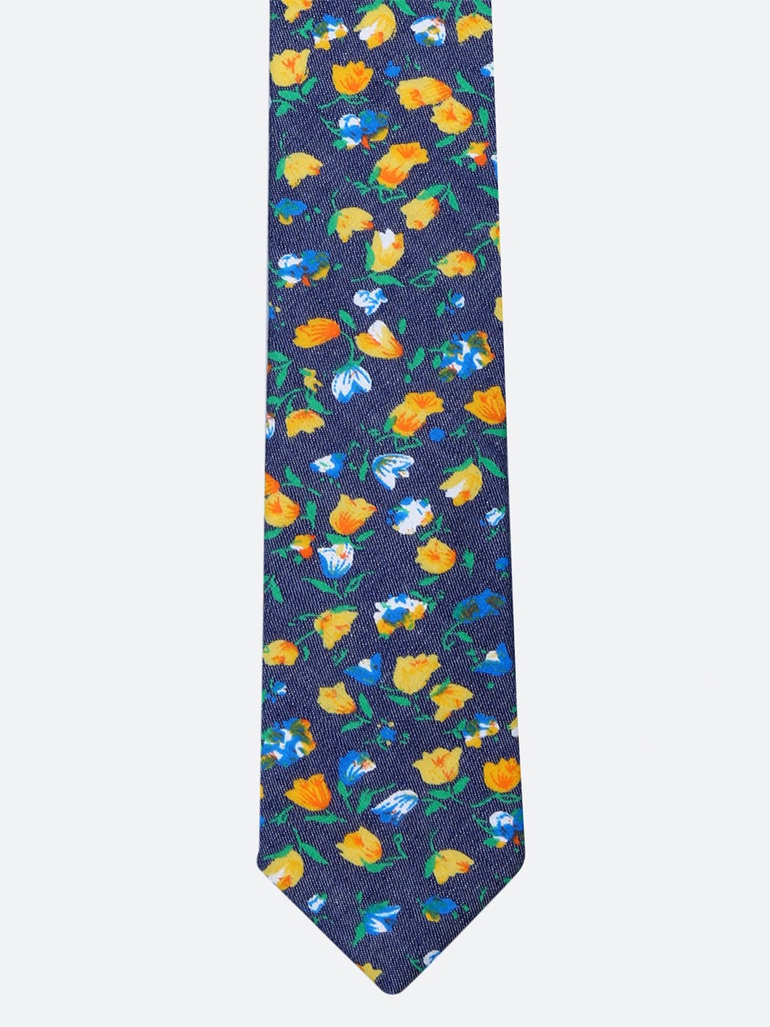 

Tossido Men Blue & Yellow Printed Slim Tie