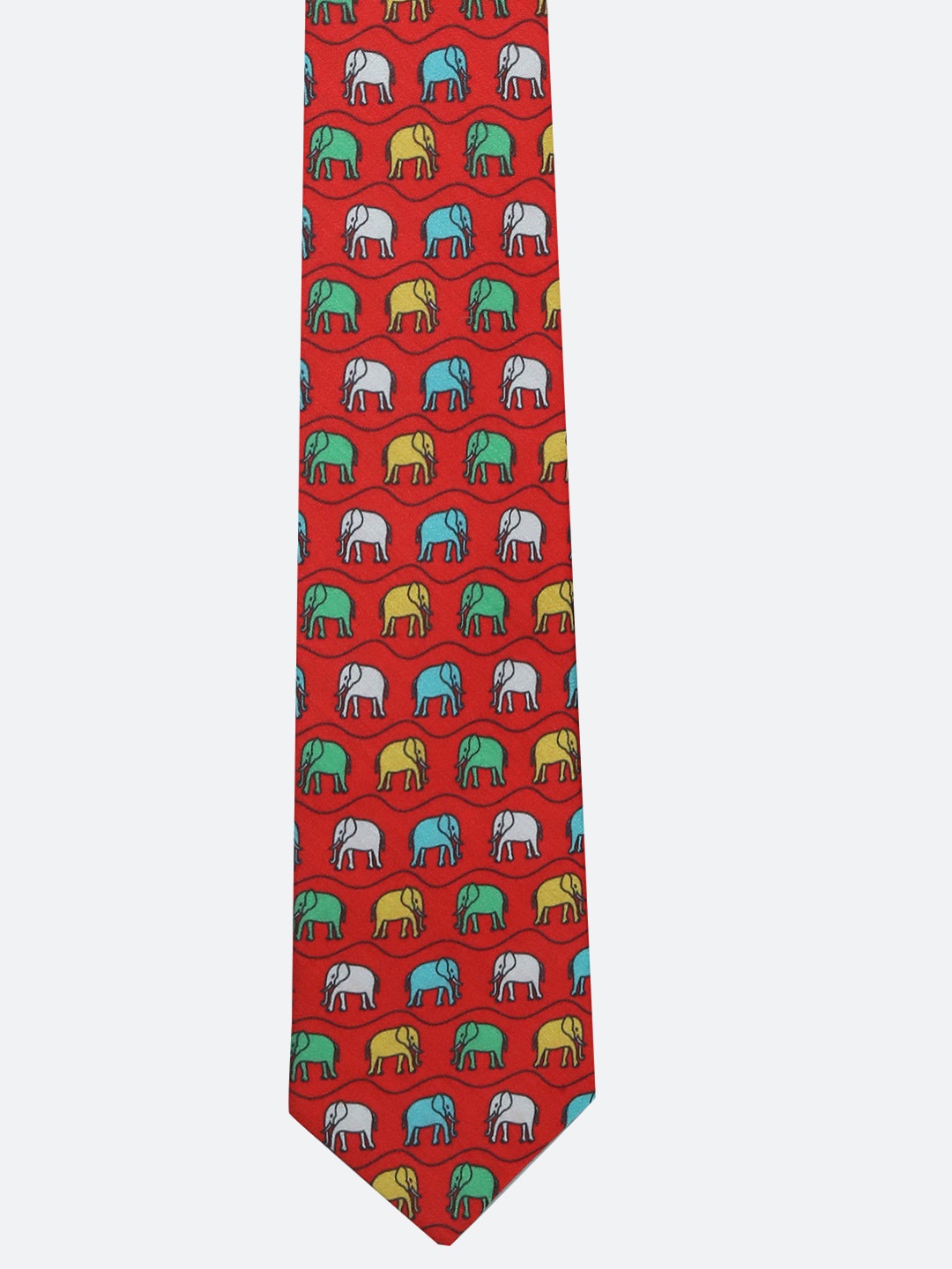 

Tossido Men Red & Yellow Printed Slim Tie