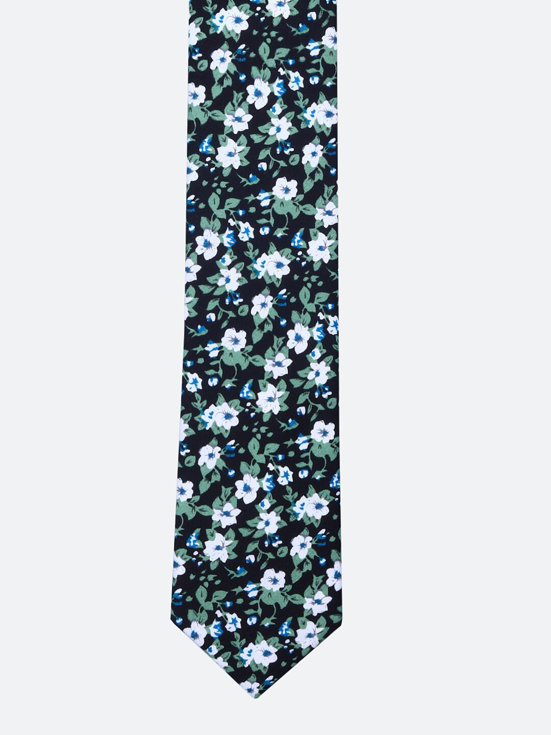 

Tossido Men Black & Green Printed Broad Tie