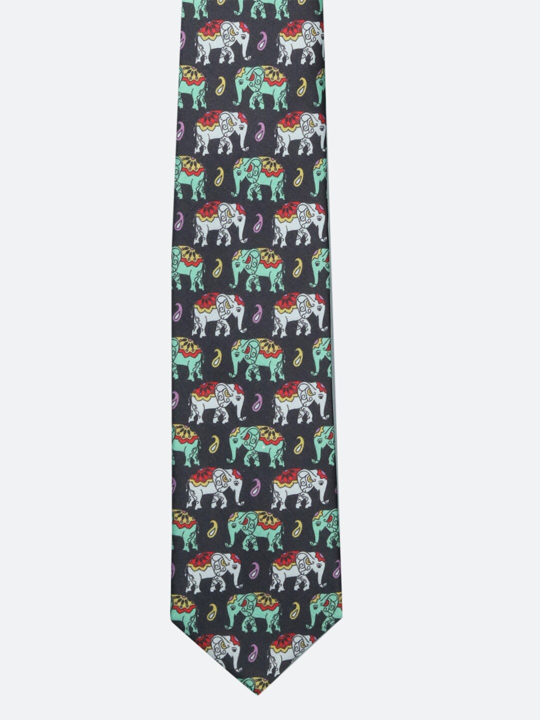 

Tossido Men Black & White Printed Broad Tie