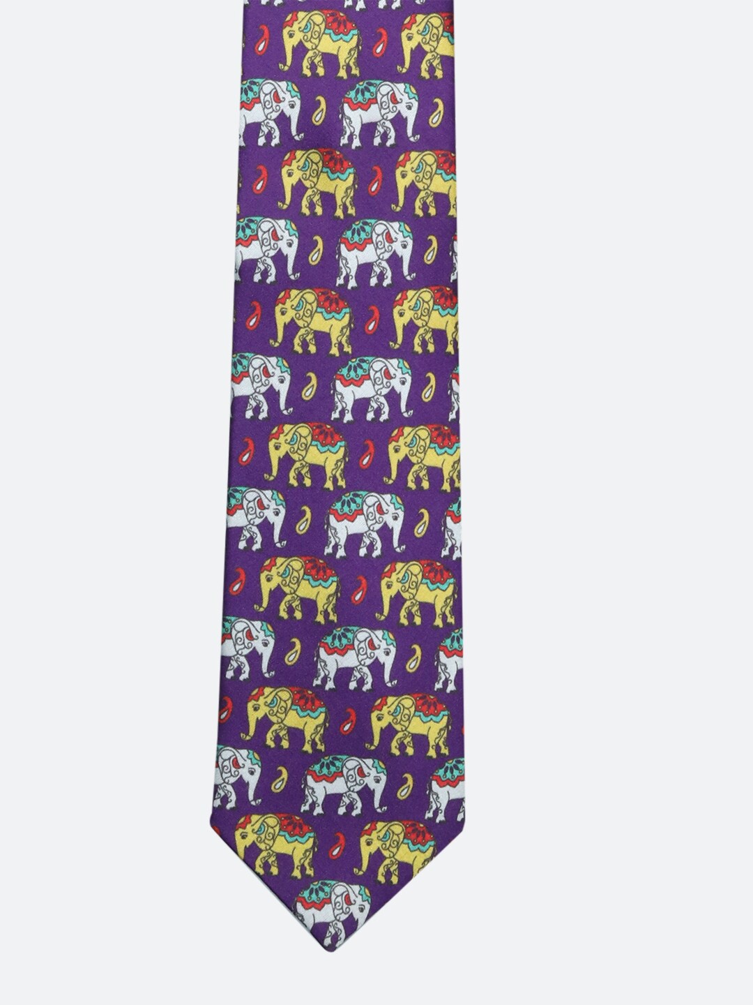 

Tossido Men Purple & Yellow Printed Broad Tie