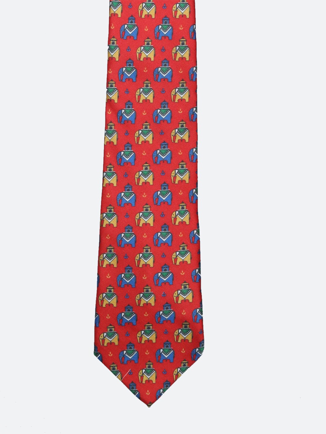

Tossido Men Red & Blue Printed Slim Tie