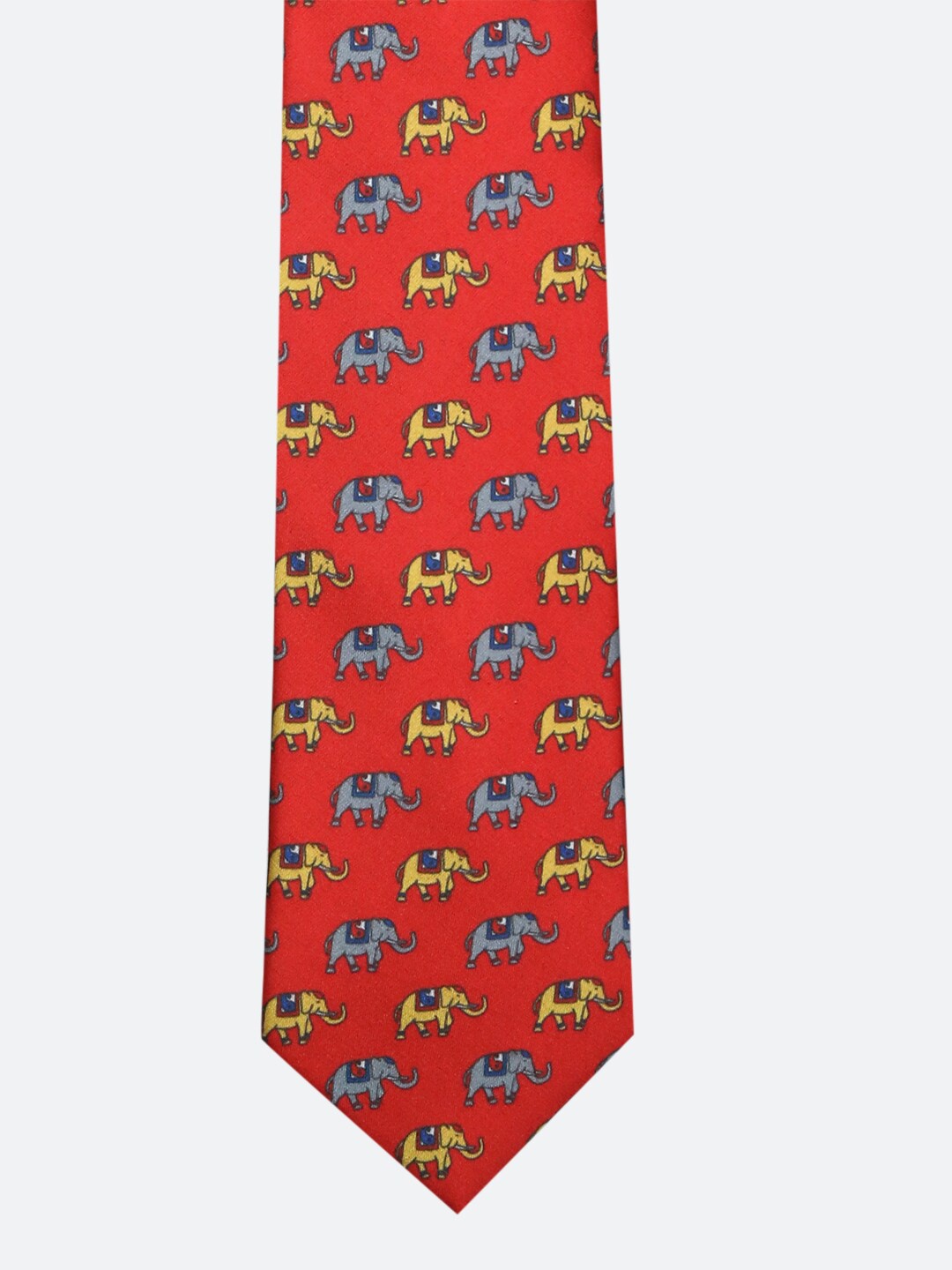 

Tossido Men Red & Yellow Printed Broad Tie