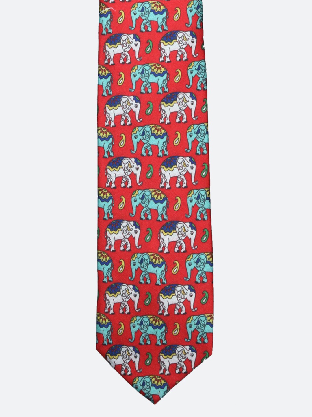 

Tossido Men Red & Blue Printed Broad Tie