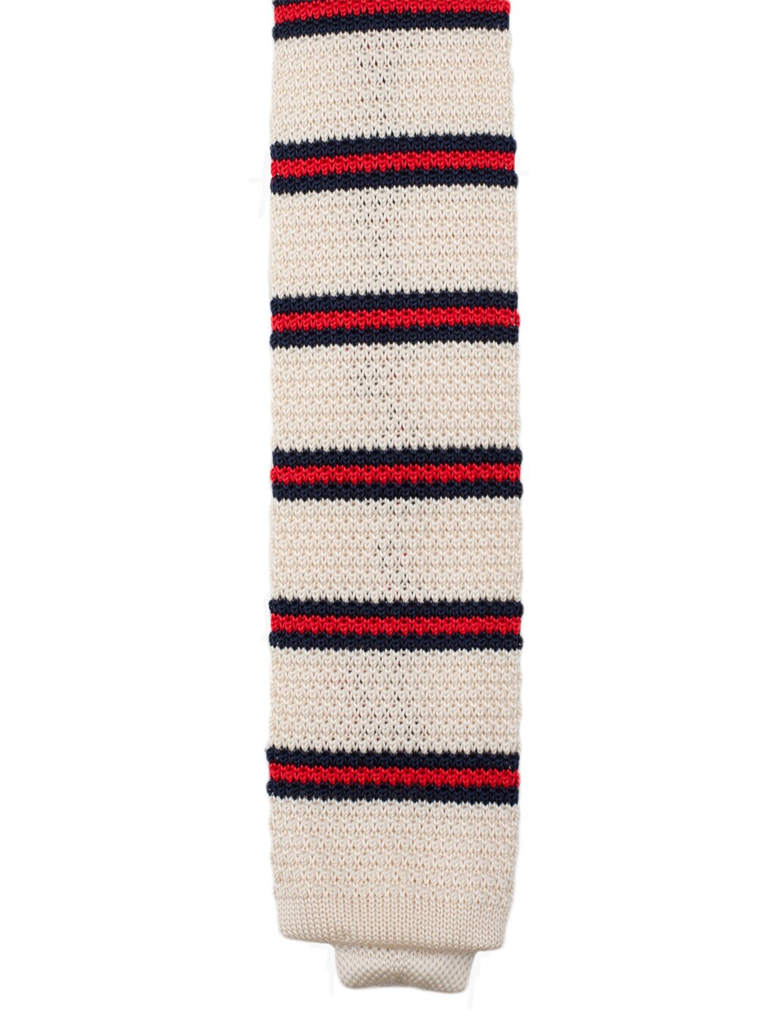 

Tossido Men Cream-Coloured & Red Striped Broad Tie