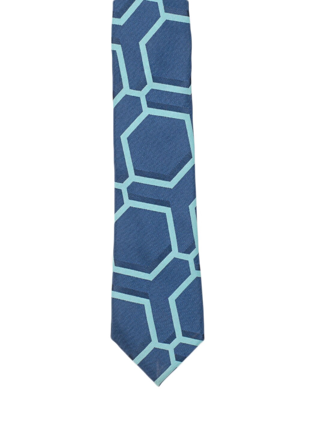 

Tossido Men Blue & Turquoise Blue Printed Skinny Tie