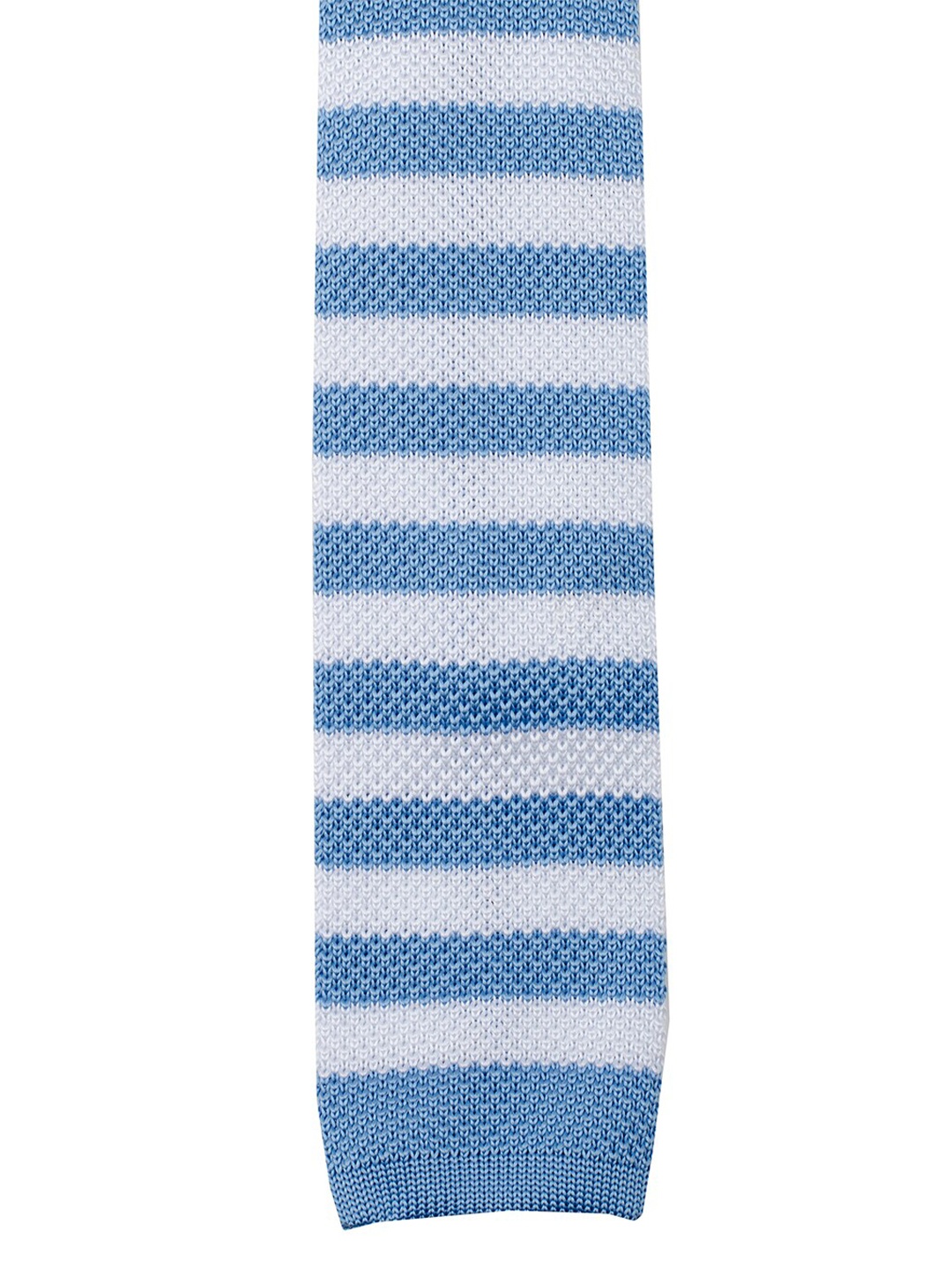 

Tossido Men Blue & White Striped Slim Tie