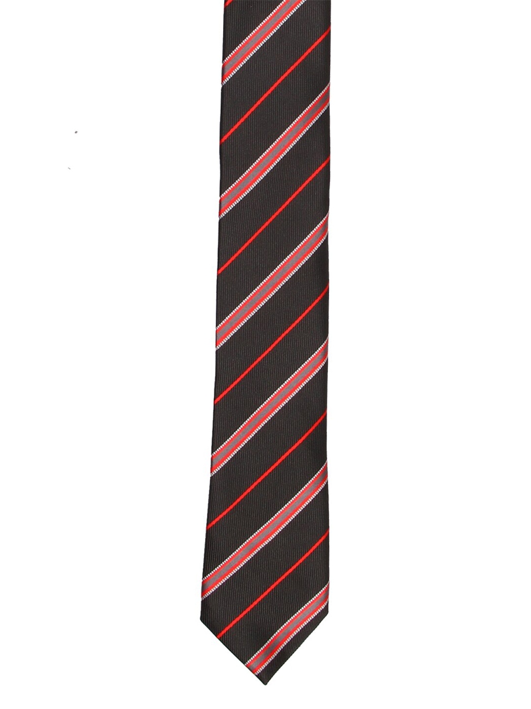 

Tossido Men Black & Red Striped Skinny Tie